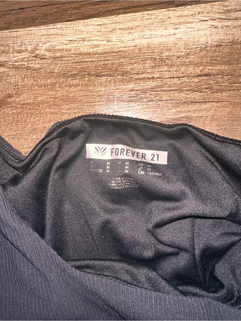 Forever 21 Black Ribbed Scoop Neck Tank